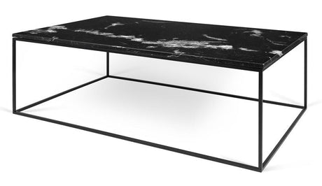 Temahome Gleam Sofabord - Sort marmor, sort stel 120 cm - Unoliving.com