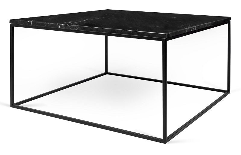 Temahome Gleam Sofabord - Sort marmor, sort stel 75 cm - Unoliving.com