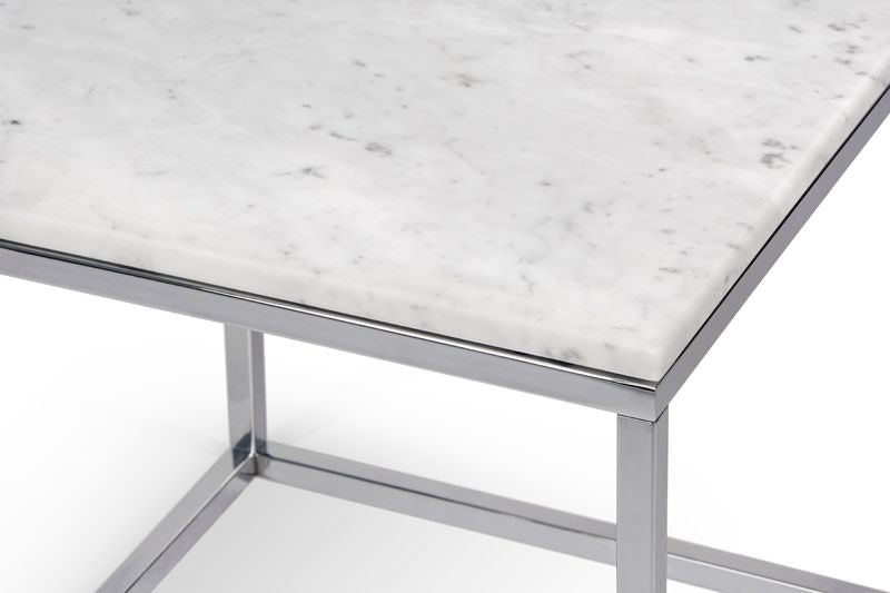 Temahome Prairie Sidebord - Carrara marmor, krom - Unoliving.com