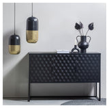 Tirsa Loftlampe, Mat sort/Messing - Unoliving.com