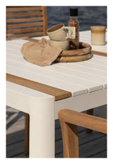 Togo Havebord - Hvid/Teak - Unoliving.com