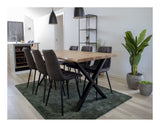 Toulon Spisebord i olieret eg med bølget kant 200x95 - Unoliving.com