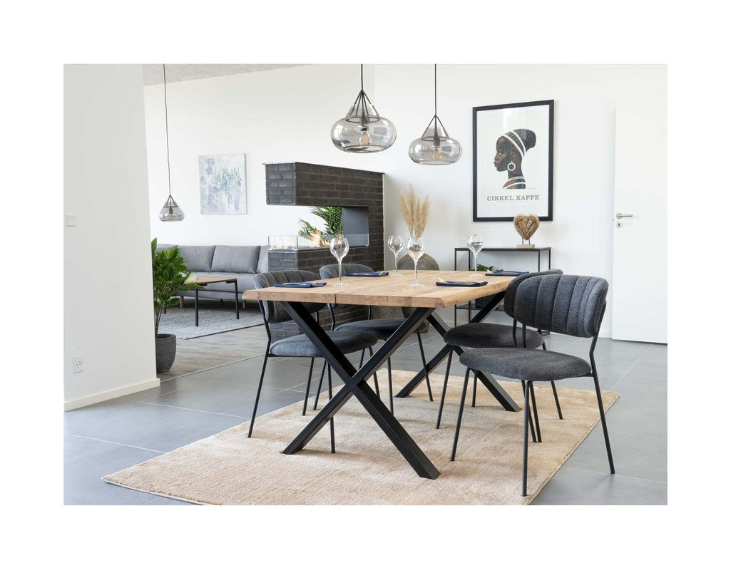 Toulon Spisebord m. bølget kant, Olieret Eg, 140x95 - Unoliving.com