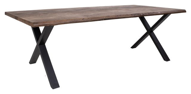 Toulon Spisebord m. bølget kant, Smoked Eg, 240x95 - Unoliving.com