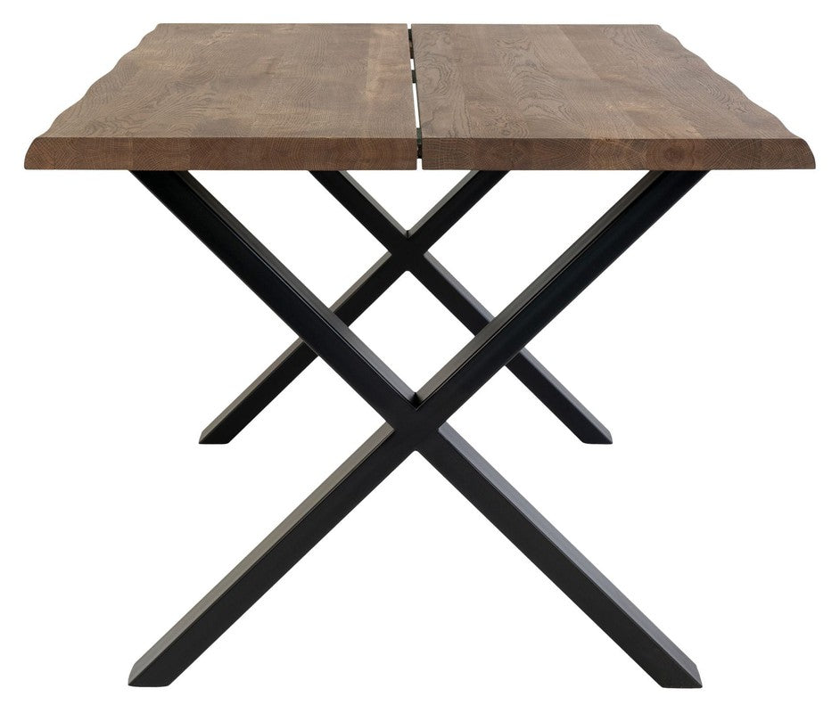 Toulon Spisebord m. bølget kant, Smoked olieret Eg, 140x95 - Unoliving.com