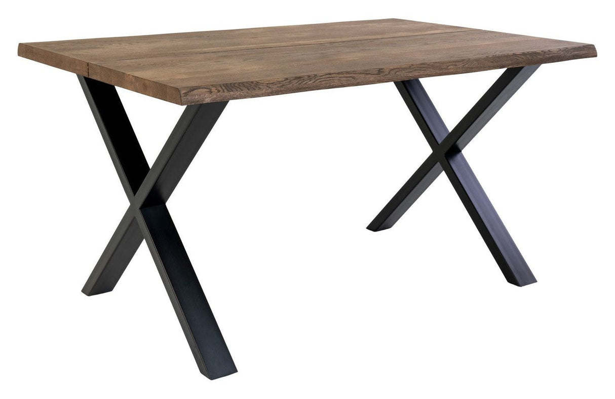 Toulon Spisebord m. bølget kant, Smoked olieret Eg, 140x95 - Unoliving.com