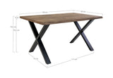 Toulon Spisebord m. bølget kant, Smoked olieret Eg, 140x95 - Unoliving.com