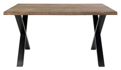 Toulon Spisebord m. bølget kant, Smoked olieret Eg, 140x95 - Unoliving.com