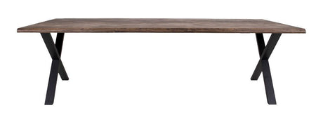 Toulon Spisebord m. bølget kant, Smoked olieret Eg, 300x100 - Unoliving.com