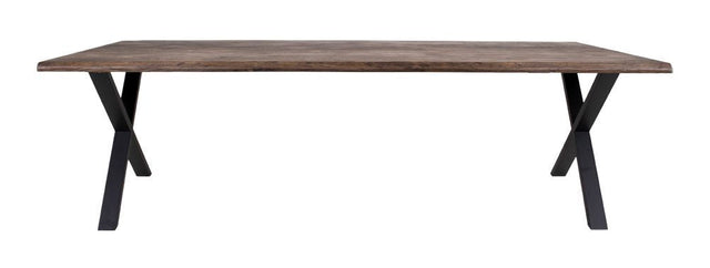 Toulon Spisebord m. bølget kant, Smoked olieret Eg, 300x100 - Unoliving.com