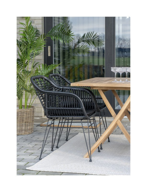 Trieste Havestol, Sort polyrattan - Unoliving.com