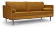 Vangen 3-pers. sofa, Gul Velour - Unoliving.com