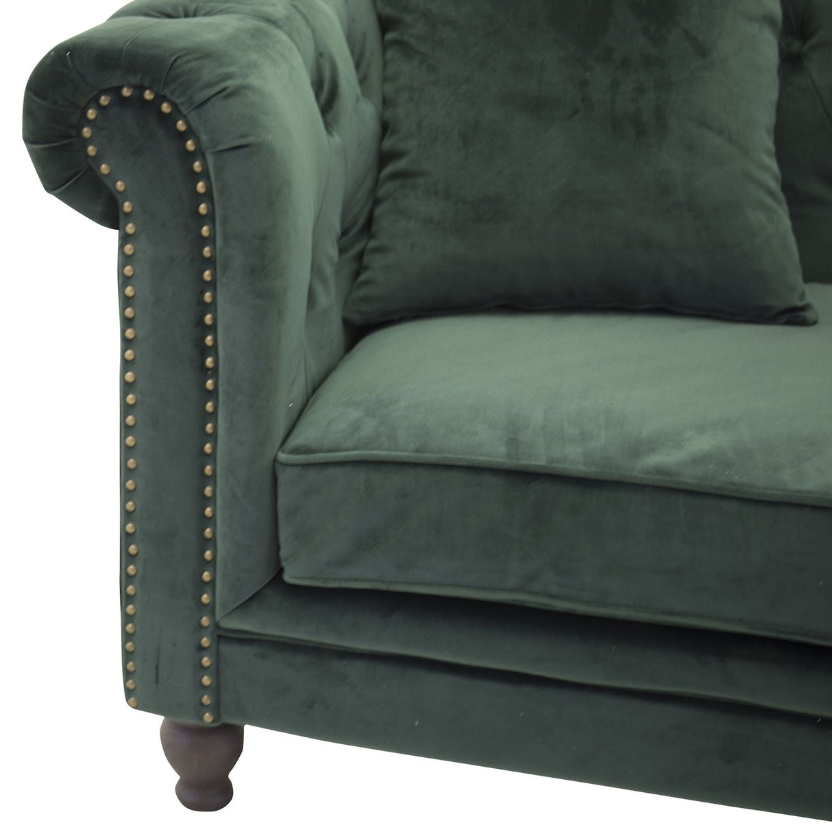 Velvet 3-pers. sofa - Grøn Velour - Unoliving.com