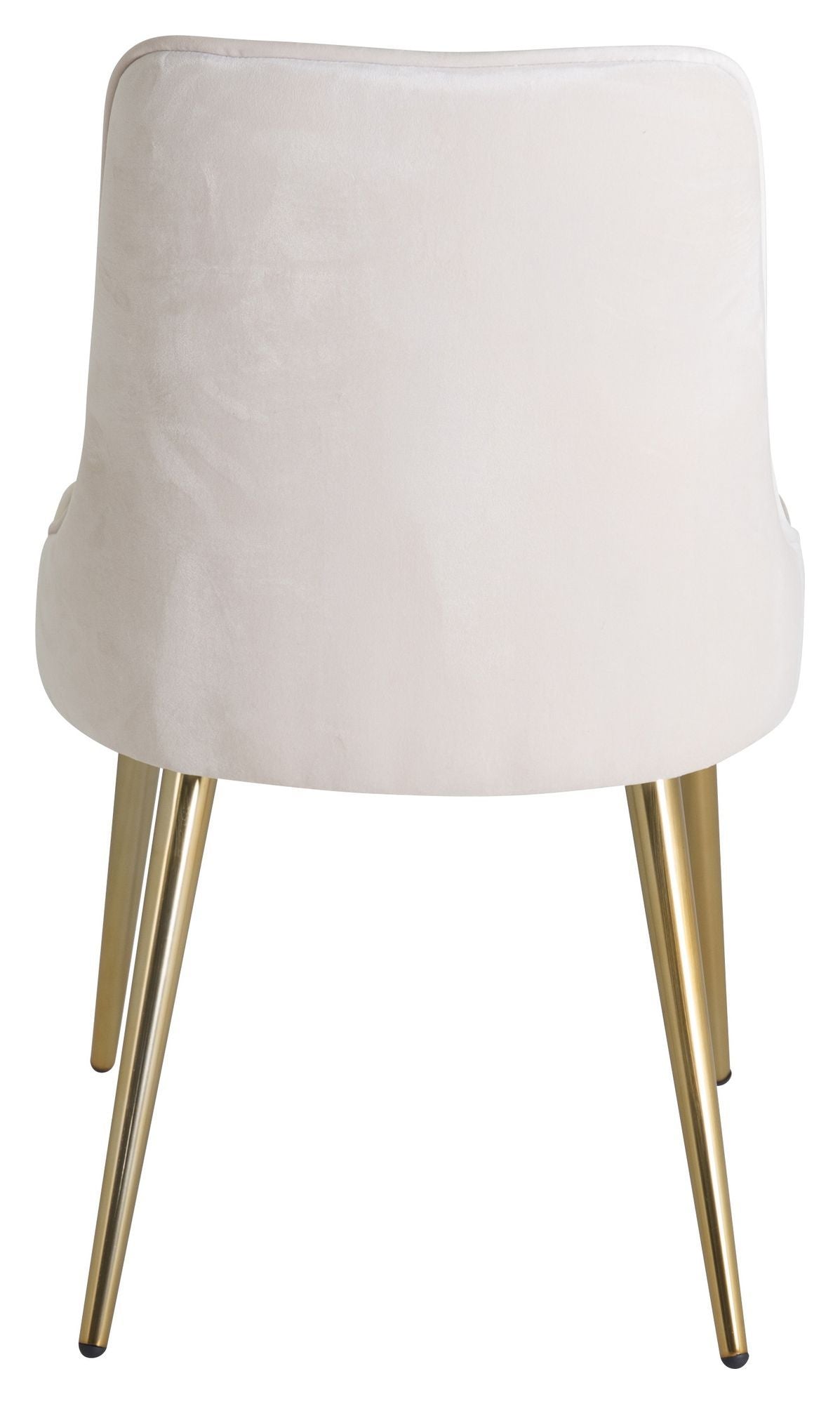 Velvet Delux Spisebordsstol, Beige Velour, messing ben - Unoliving.com