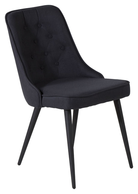 Velvet Delux Spisebordsstol, Sort, Sorte metalben - Unoliving.com