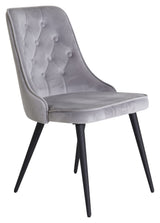 Velvet Deluxe Spisebordsstol, Grå Velour - Unoliving.com