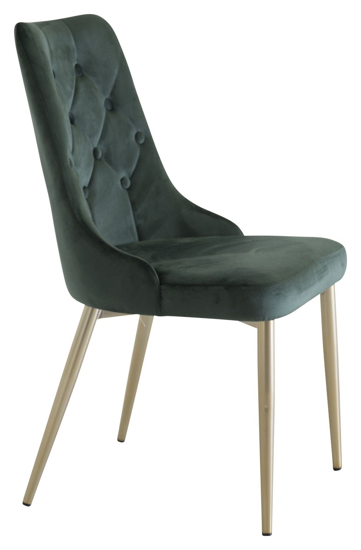 Velvet Deluxe Spisebordsstol, Grøn Velour - Unoliving.com