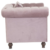 Velvet Lænestol, Dusty Pink Velour - Unoliving.com