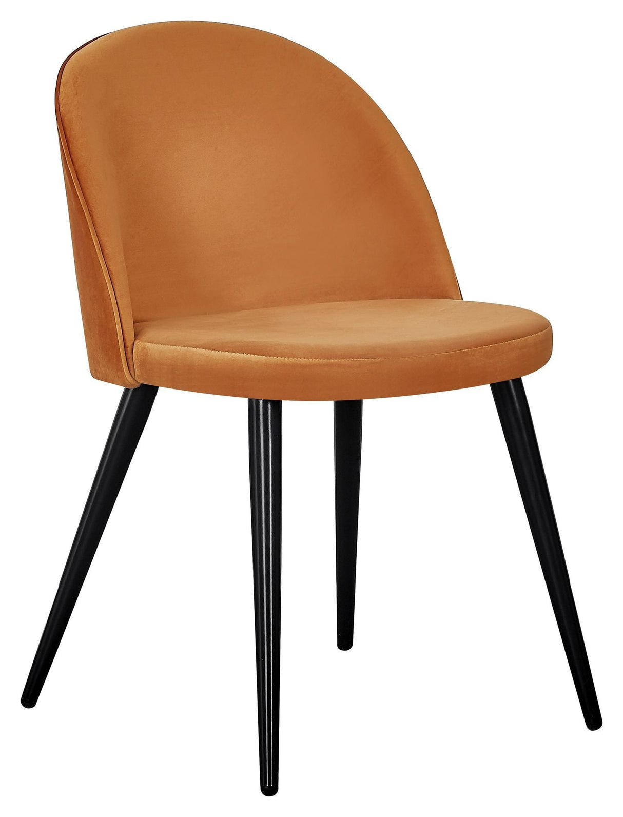 Velvet Spisebordsstol, Orange - Unoliving.com