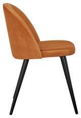 Velvet Spisebordsstol, Orange - Unoliving.com