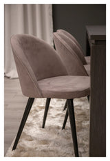 Velvet Spisebordsstol, Pink Fløjl - Unoliving.com