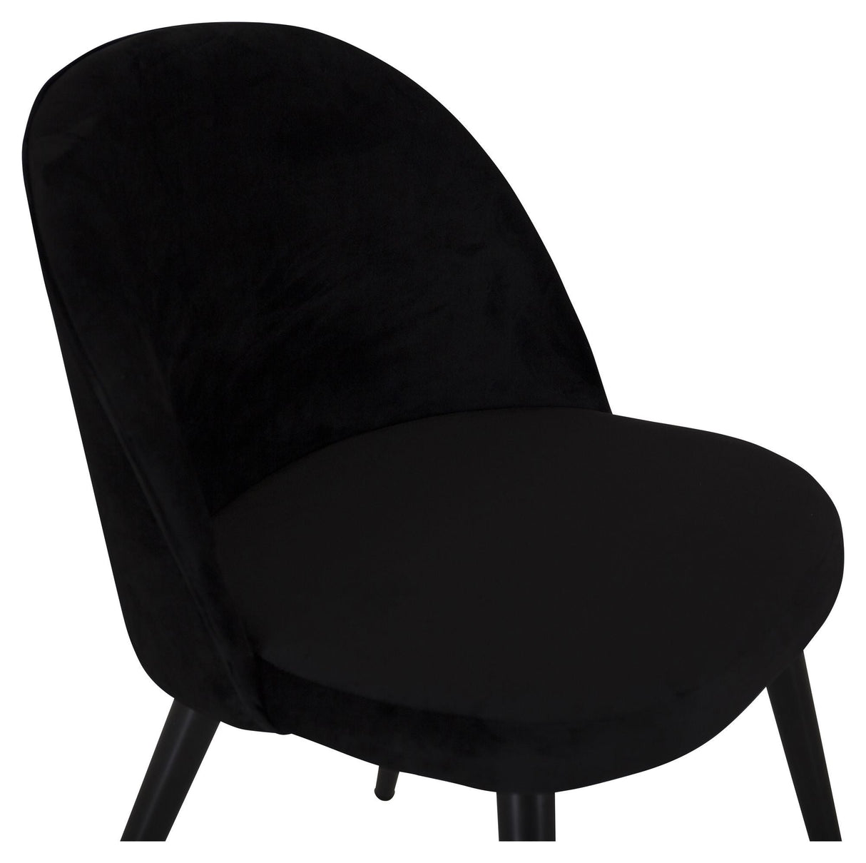 Velvet Spisebordsstol, Sort Velour - Unoliving.com