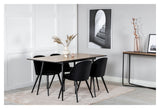 Velvet Spisebordsstol, Sort Velour - Unoliving.com