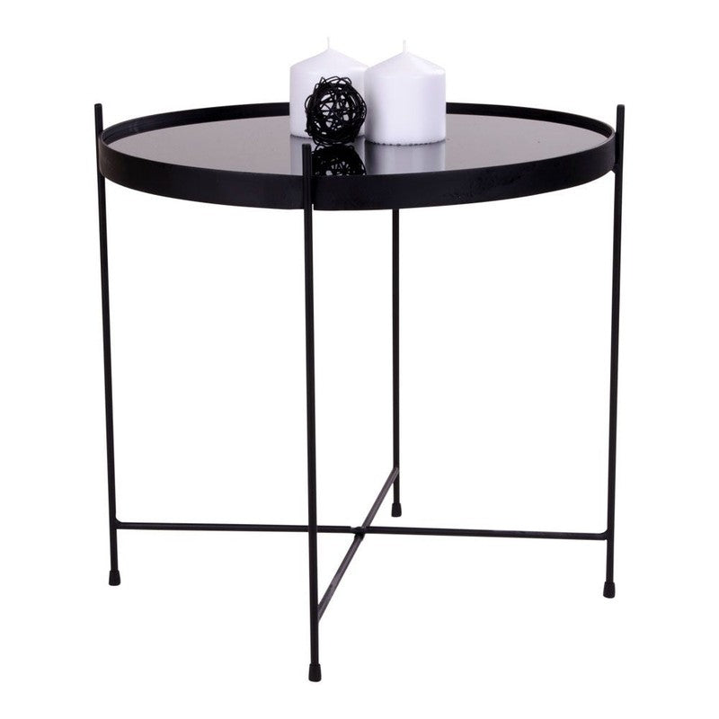 Venezia Sidebord, sort stål og glas - Unoliving.com