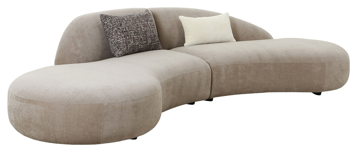 Venice Sofa m. puder, Chenille, Natur - Unoliving.com