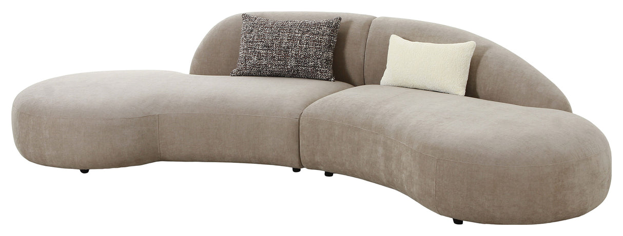 Venice Sofa m. puder, Chenille, Natur - Unoliving.com