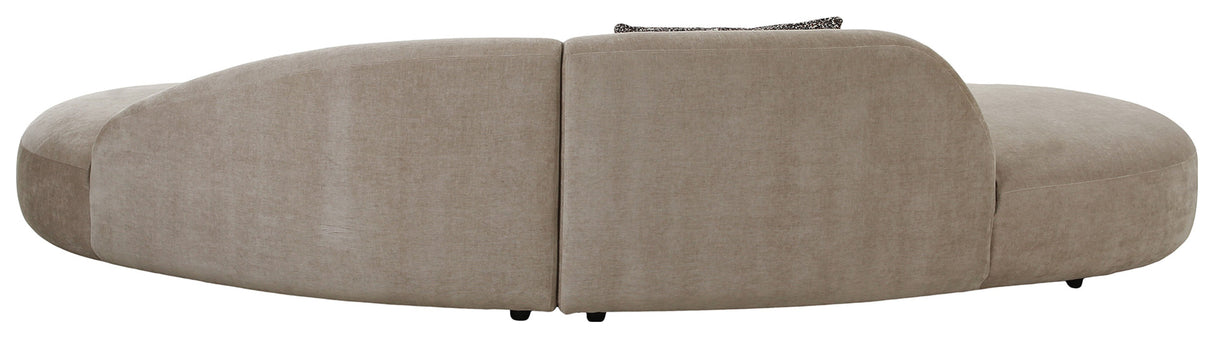 Venice Sofa m. puder, Chenille, Natur - Unoliving.com