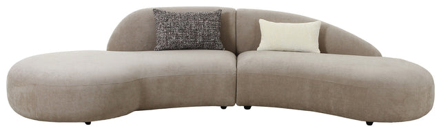 Venice Sofa m. puder, Chenille, Natur - Unoliving.com