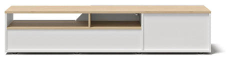 Verone TV-Bord, Lys eg/Hvid, 180x38x38 - Unoliving.com