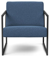 Vikko Loungestol m. armelæn, Bouclé/Blue - Unoliving.com