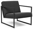 Vikko Loungestol m. armelæn, Bouclé/Charcoal - Unoliving.com