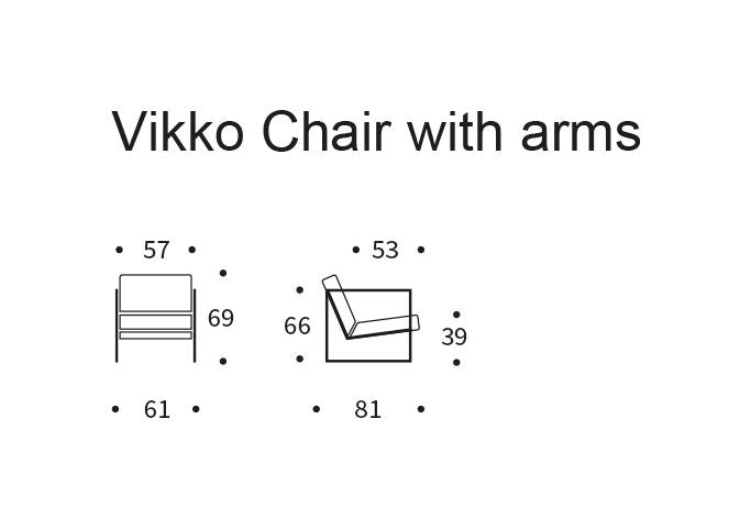 Vikko Loungestol m. armelæn, Natur stof - Unoliving.com