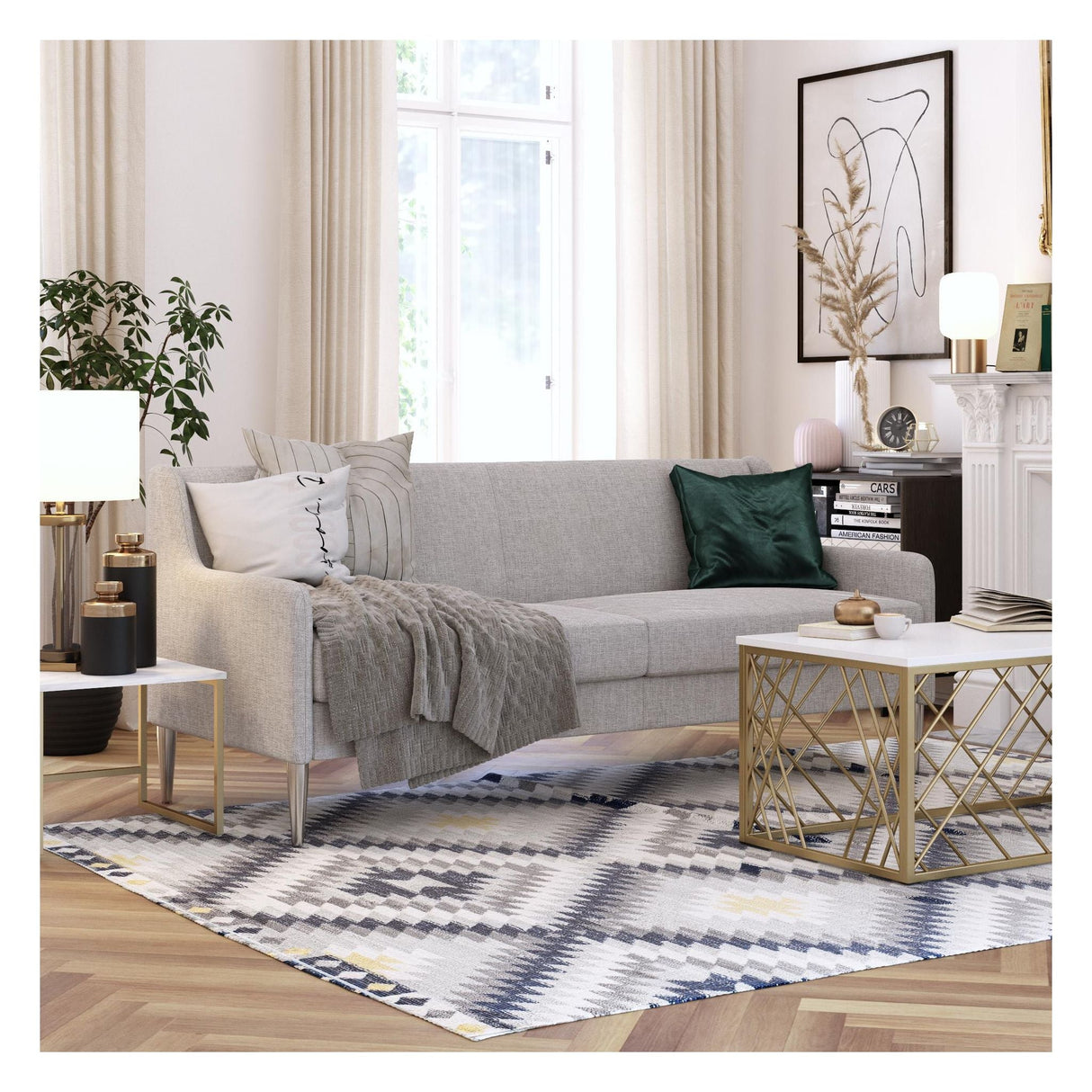 Virginia 2-pers sofa, Grå - Unoliving.com