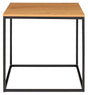 Vita Sidebord m. sort ramme, Top i Egetræs look, 45x45 - Unoliving.com