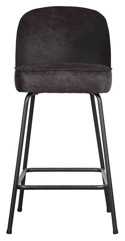 Vogue barstol 65 - Sort Genanvendt Læder, SH: 64cm - Unoliving.com