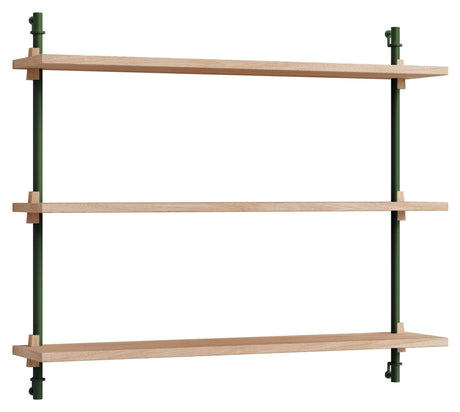 Wall Shelving, 1 fag, 3 hylder, H:65, Eg/Grøn - Unoliving.com