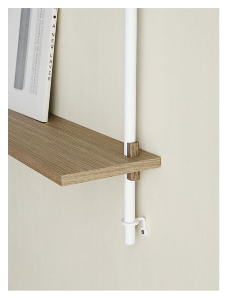 Wall Shelving, 1 fag, 3 hylder, H:65, Eg/Hvid - Unoliving.com