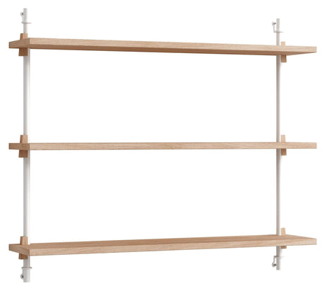 Wall Shelving, 1 fag, 3 hylder, H:65, Eg/Hvid - Unoliving.com