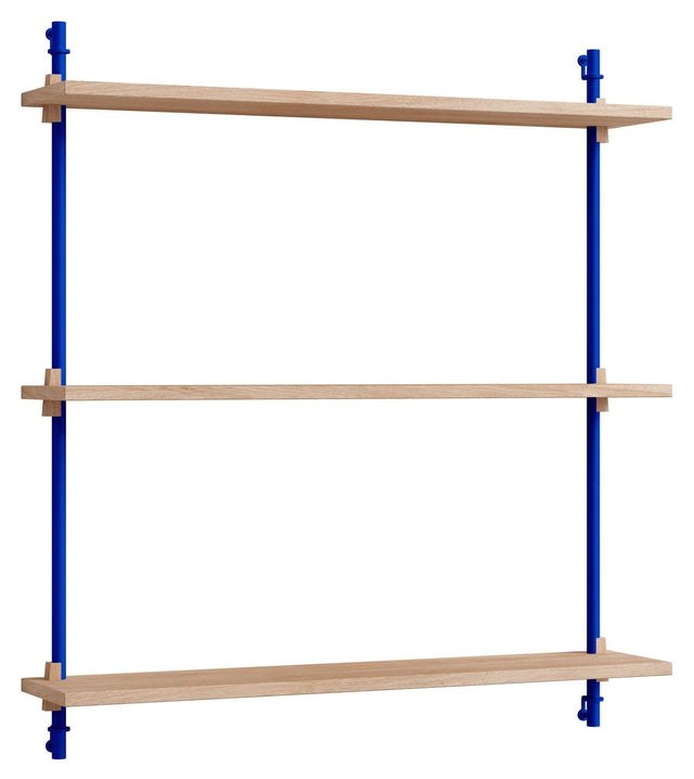 Wall Shelving, 1 fag, 3 hylder, H:85, Eg/Blå - Unoliving.com