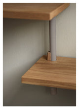 Wall Shelving, 2 fag, 5 hylder, H:65, Eg/Grå - Unoliving.com