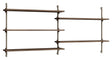 Wall Shelving, 2 fag, 5 hylder, H:65, Røget Eg/Grå - Unoliving.com