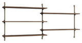 Wall Shelving, 2 fag, 5 hylder, H:65, Røget Eg/Grå - Unoliving.com