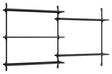 Wall Shelving, 2 fag, 5 hylder, H:85, Sort/sort - Unoliving.com