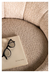 Warren Loungestol - Beige Bouclé - Unoliving.com