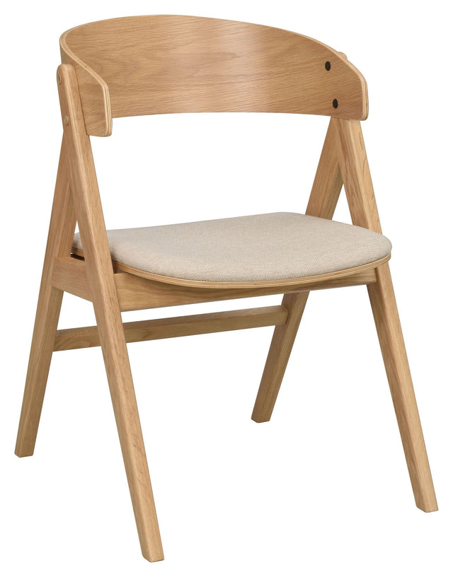 Waterton Lænestol, Eg, Beige stof - Unoliving.com