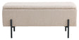 Watford Bænk m. opbevaring, Beige bouclé, 95x36,5x46 - Unoliving.com